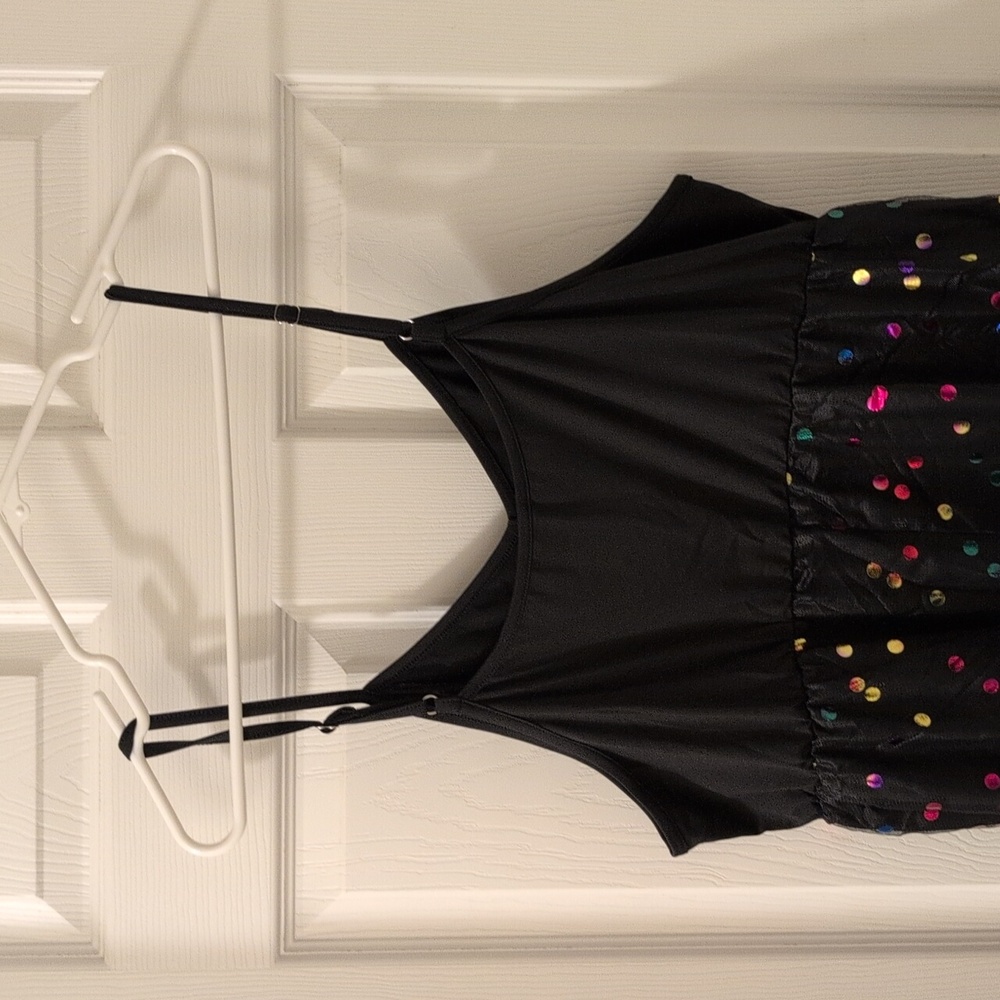 Black And Rainbow Sequin Mesh Party Dress - Picture 10 of 14